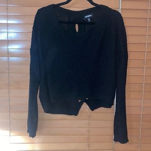 Black knit sweater